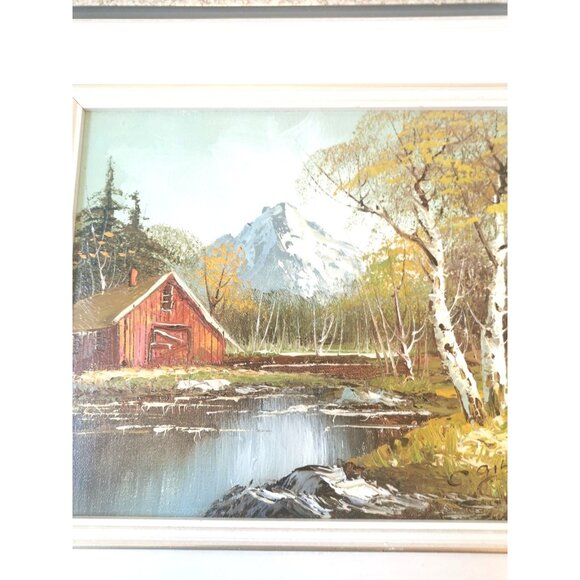 Vintage Outdoor Nature Scene Oil Painting by C. Gibbon - Picture 2 of 9